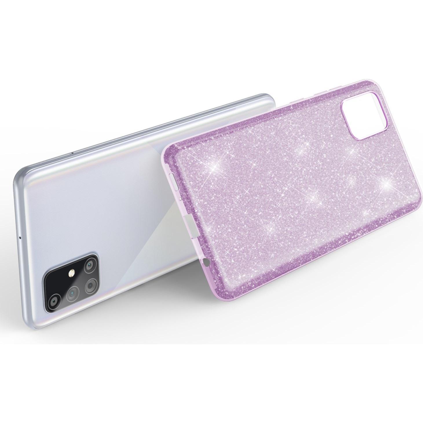 Thumbnail - Nalia Glitzer Hülle (Samsung Galaxy A51), Smartphone Hülle, Violett