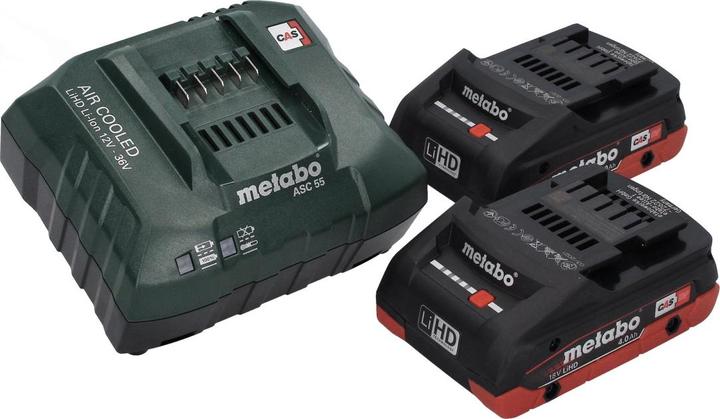 Produktbild Metabo W 18 L 9-125 Akku Winkelschleifer 18 V 125 mm + 2x Akku 4,0 Ah + LadegerÃ¤t + metaBOX (125 mm)
