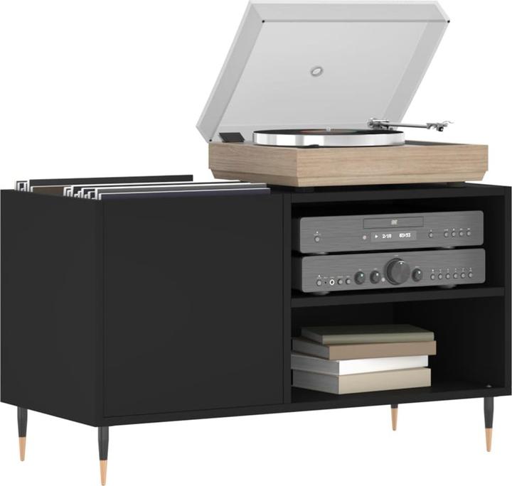 Image du produit vidaXL Plattenschrank Schwarz 85x38x48 cm Holzwerkstoff, Farbe