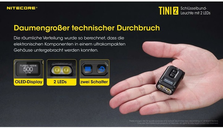 Productafbeelding Nitecore TINI2 (4.70 cm, 500 lm)