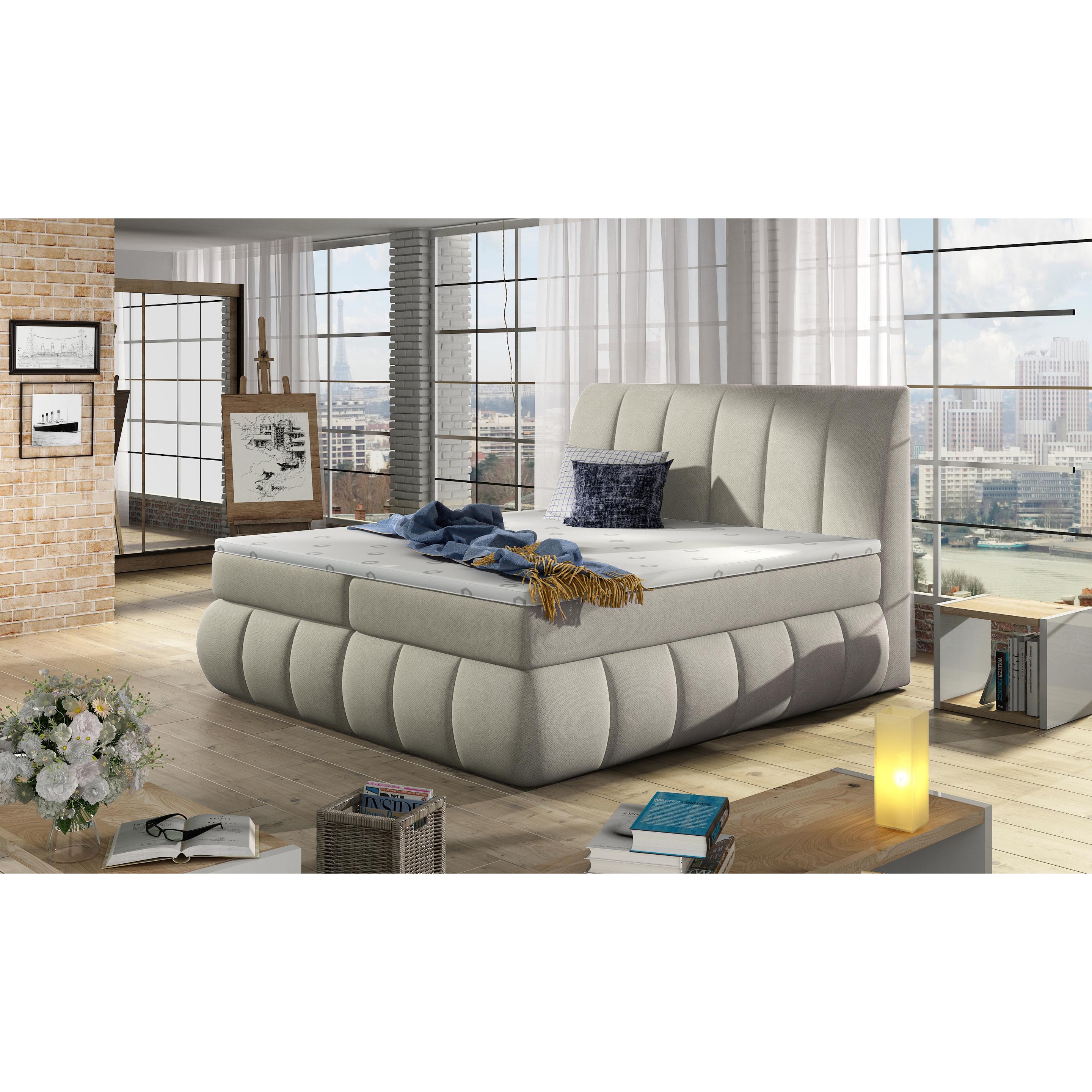 ELTAP, Boxspringbett, Vincenzo mit Stauraum (140 x 200 cm)
