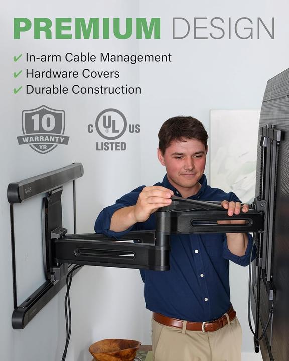 Produktbild Sanus TV-mount Full Motion 4D Max Vesa 600x400 42"-90" Black (Wand, 56.70 kg, 42" - 90")