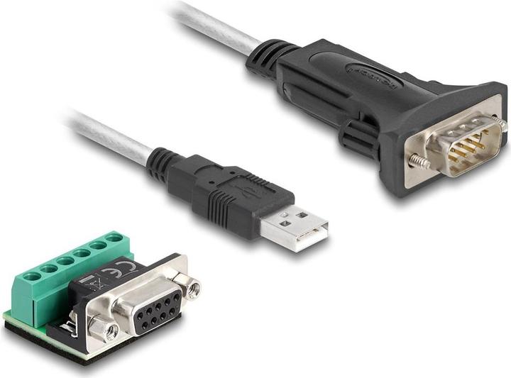 Actual product image Delock Adapter USB 2.0 Type-A to 1 x serial RS-422/485 plug (0.50 m)