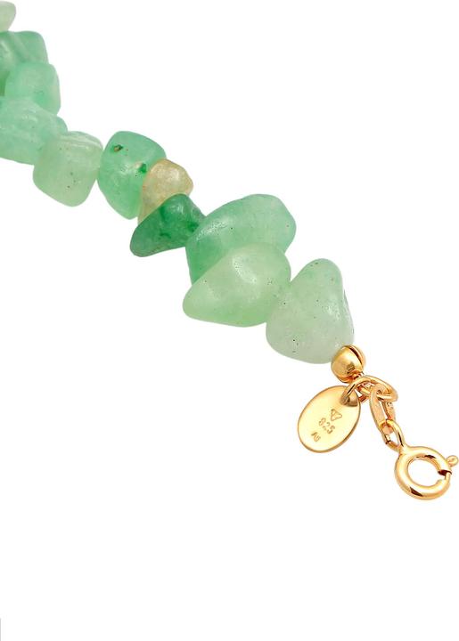 Immagine prodotto Elli PREMIUM Gioielli per i piedi Scheggia di avventurina in argento 925 placcato oro (Argento 925 placcato oro, Plastico, Avventurina, 22 cm)