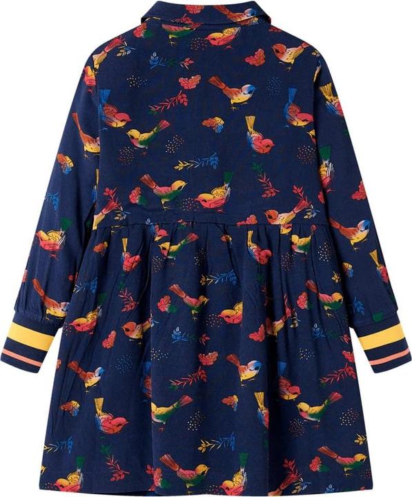 Produktbild vidaXL Kinderkleid mit Langen Ärmeln Marineblau (140)