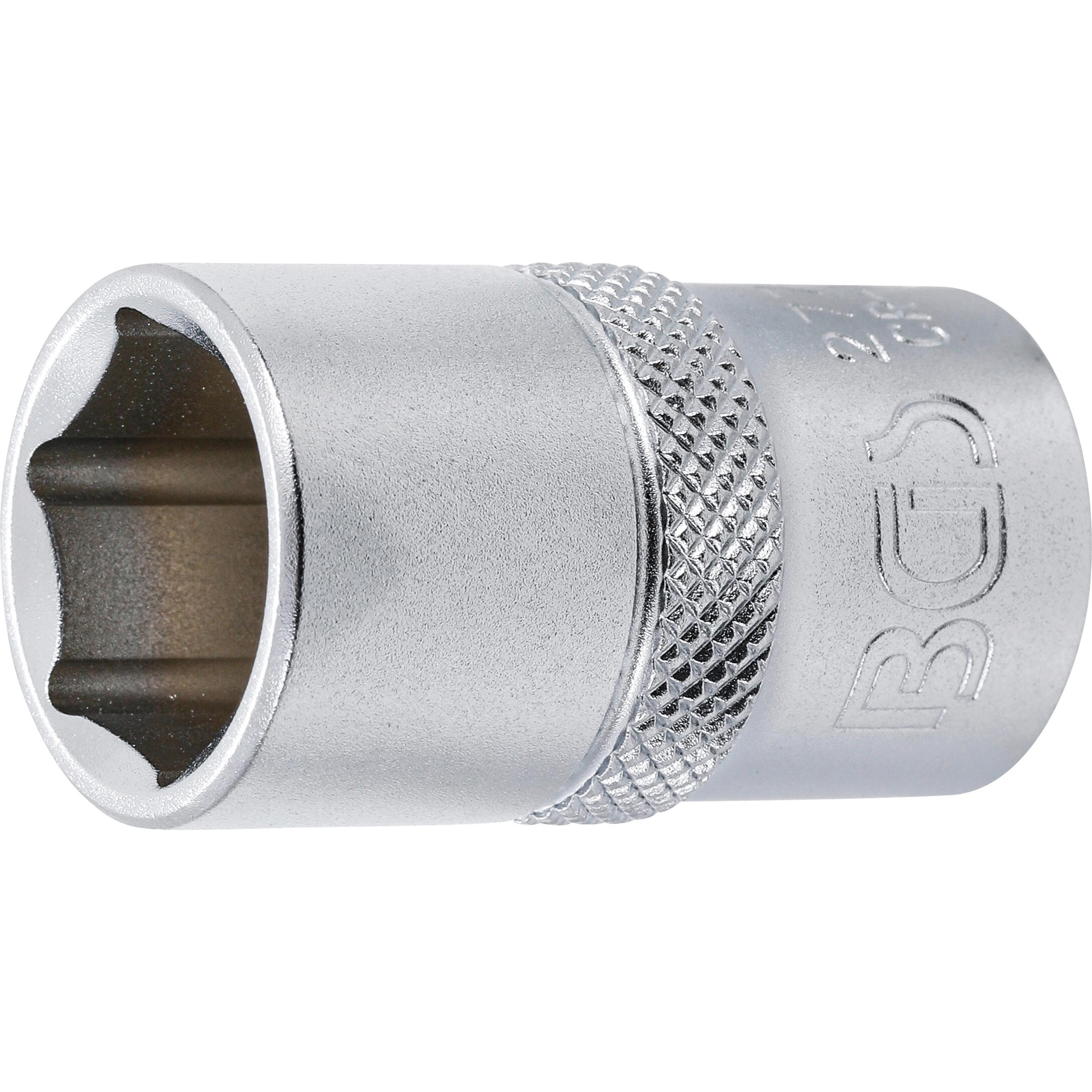 BGS, Steckschlüssel + Stecknuss, Steckschlüssel-Einsatz Sechskant Antrieb Innenvierkant 12,5 mm (1/2") SW 5/8" (5/8")