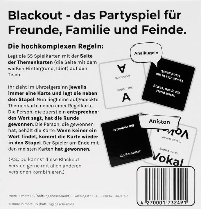 Actual product image Magni Blackout - white edition 32491 (German)