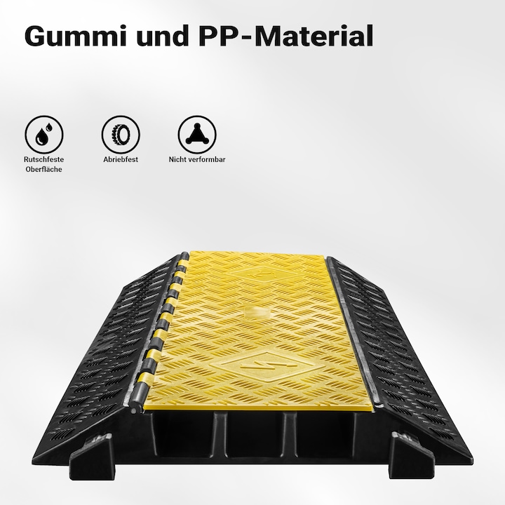Produktbild Wiltec Kanal Kabelbrücke 50t 40km/h Überfahrschutz 95x49x8cm Kabelkanal Kabel (Kabelbrücke, 95 cm)