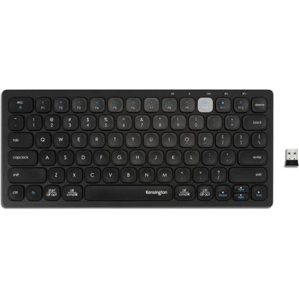 Kensington Kompakte Multi-Device Dual Wireless Tastatur (Belga, Senza fili), Tastiera