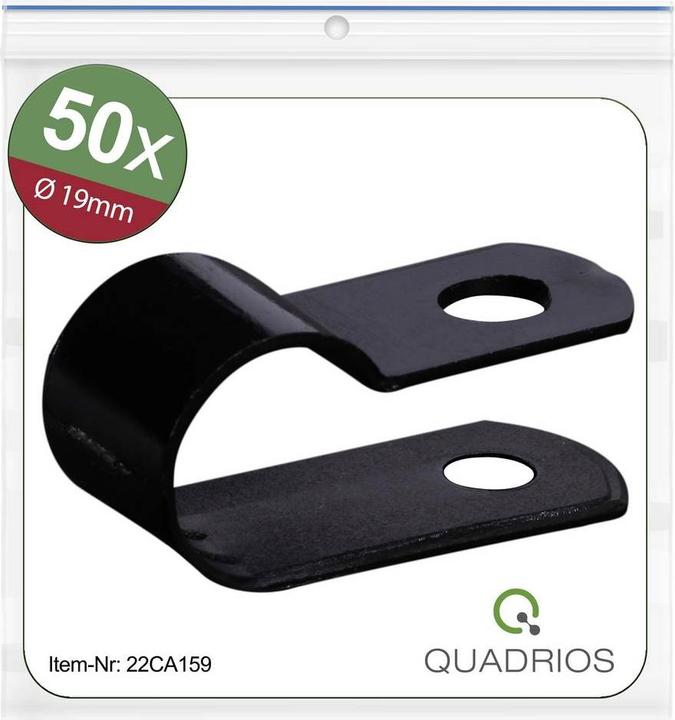 Produktbild Quadrios 22CA159 Befestigungsschelle schraubbar 22CA159 Bündel-Ø-Bereich 19 mm (max) Schwarz 1 Set