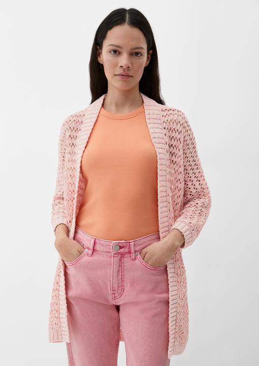 Actual product image s.Oliver Strickjacke Strickjacke mit Ajourmuster (32)