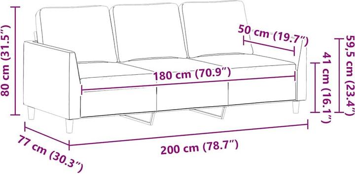 Produktbild vidaXL 3-Sitzer-Sofa (3-Sitzer)