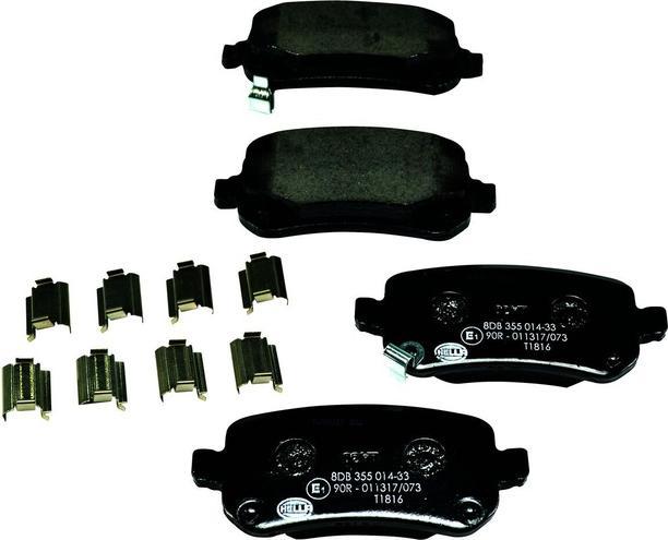 Hella 8DB 355 014-331 Bremsbelagsatz Scheibenbremse