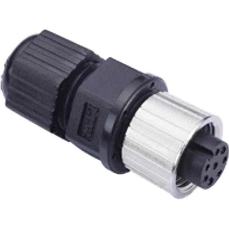 Moxa Connettore M12 a 8 pin avvitato con codice A per installazione in campo, connettore femmina femmina, Cavo + Spina elettrica