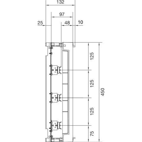 Thumbnail - Hager, Verteilerschrank Zubehör, HAG UD31B4 Baustein H=450 B=250 für Reiheneinbaugeräte