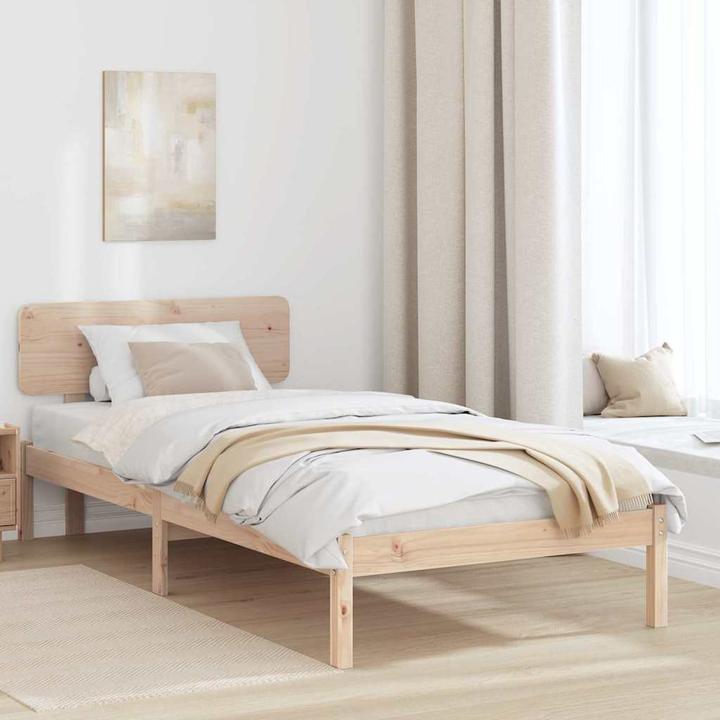 Actual product image vidaXL Holz-Bettgestell (75 x 190 cm)