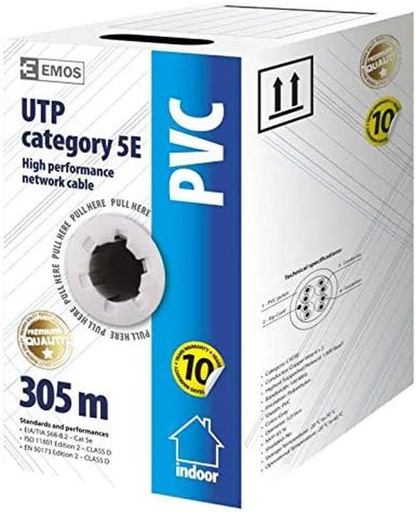 Produktbild Emos Datenkabel UTP CAT 5E PVC Basic, 305m (UTP, CAT5e, 305 m)