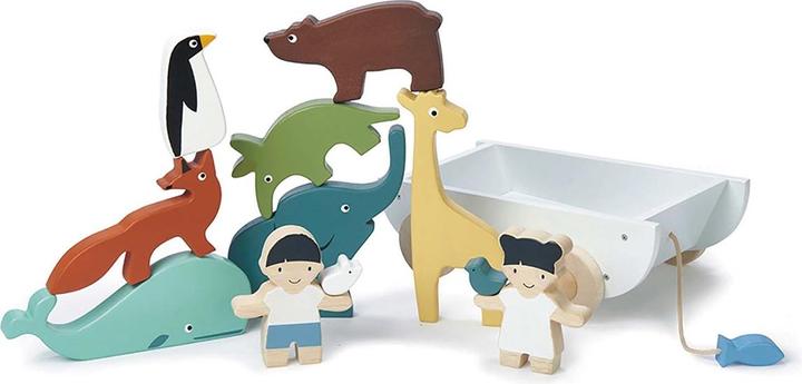 Actual product image Tender Leaf Toys Boat with animals