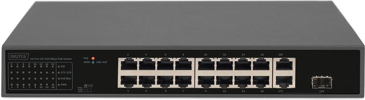 Actual product image Digitus 16 Port FE PoE Switch, 2 GE Uplinks (RJ45 / SFP) (16 ports)