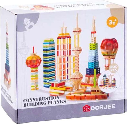 Image du produit Dorjee Bouwplankjes ensemble de 200 pièces