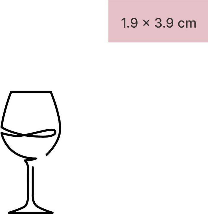 Actual product image minink Temporary tattoo - Abstract wine glass