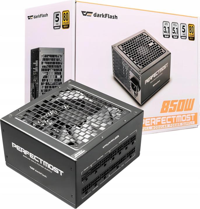 Produktbild Darkflash Tech Darkflash PMT 80 Plus Gold 850W Computer Power Supply (850 W)