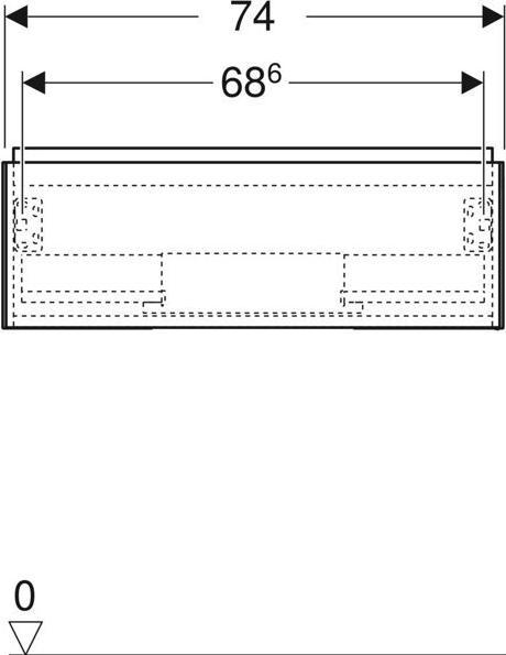 Produktbild Geberit ONE Waschtischunterschrank, 1 Schublade, 74x26,6x47cm, 505.072.00. (52 x 47 x 31 cm)