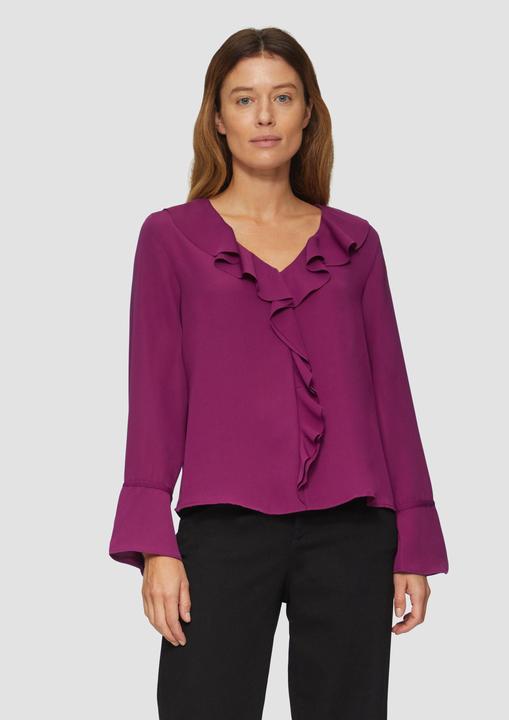 Actual product image S.Oliver Bluse Volantbluse mit V-Ausschnitt (34)