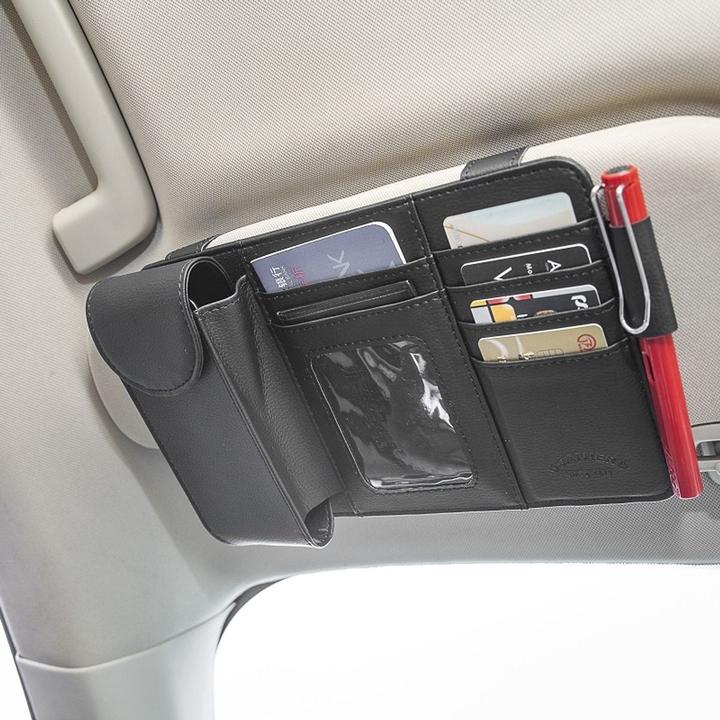 Actual product image König Design Car sun visor organiser bag glasses car sun visor bag storage