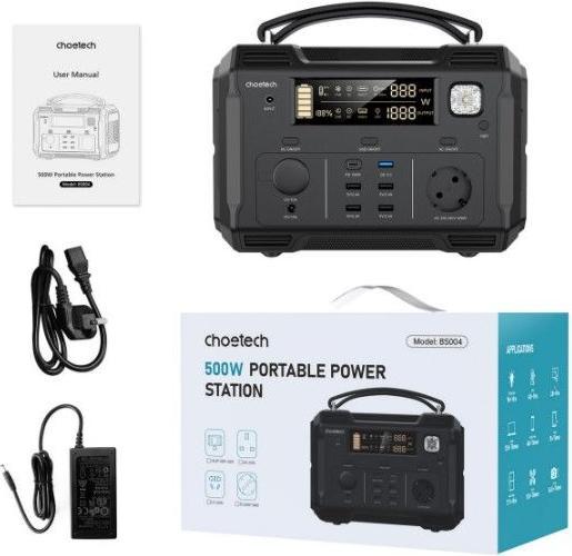 Produktbild Choetech Portable power bank 484Wh 500W black (BS004) (484 Wh, 5.60 kg)