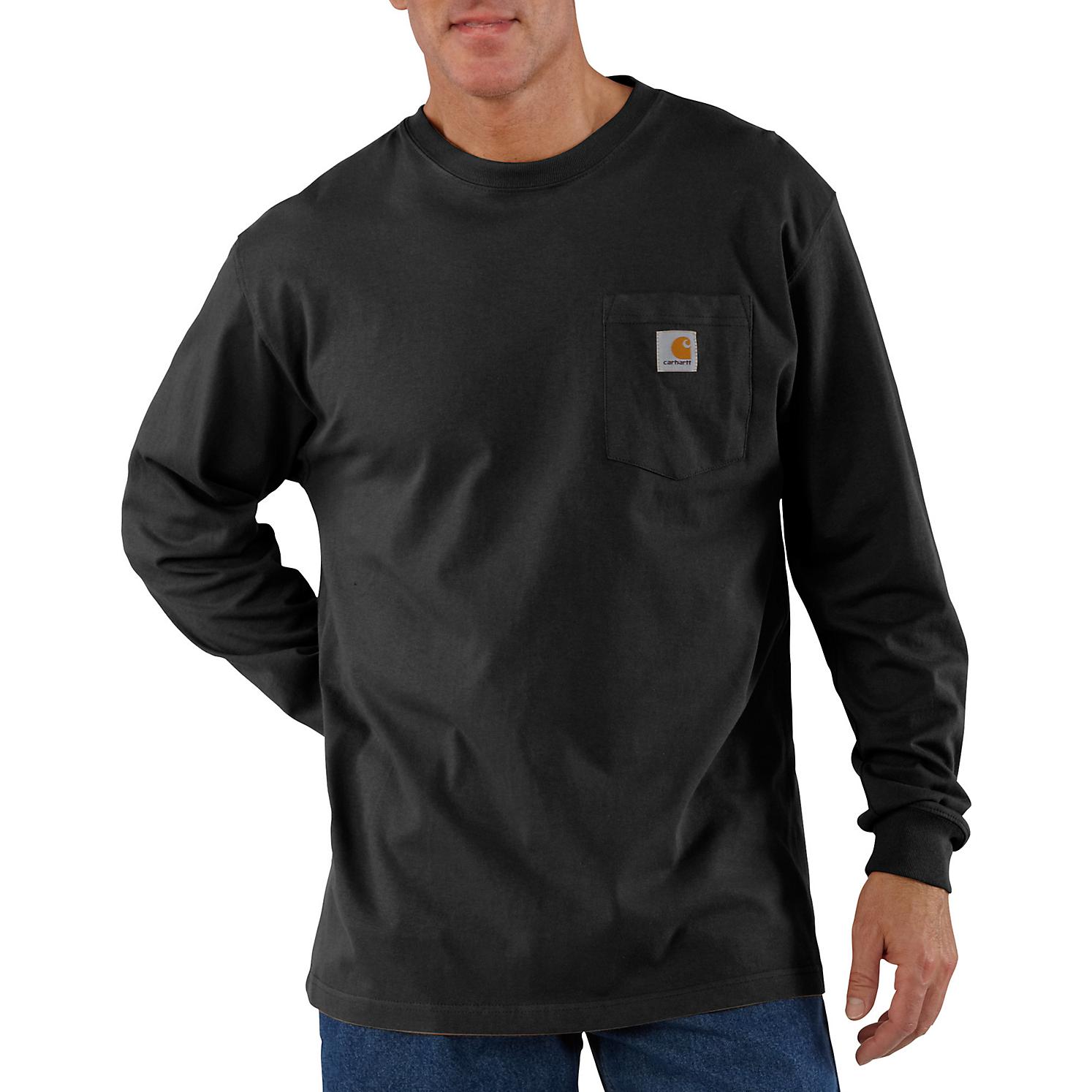 Thumbnail - Carhartt, Arbeitsjacke, Marškinėliai Heavyweight pocket L/S Juodas (L)