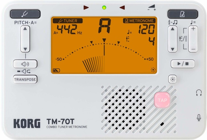 Immagine prodotto Korg Sintonizzatore TM-70 Set Bianco, Caratteristiche