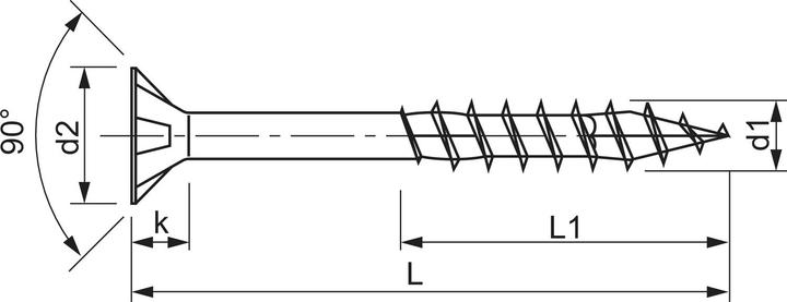 Actual product image Spax Senkmultikopf T-Star Plus T50 Teilgewinde (50 Screws per piece, 10 x 280 mm)