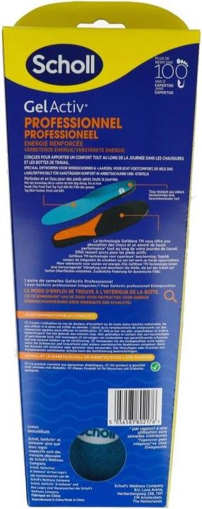 Actual product image Scholl GelActiv Professional Insoles for Men with Shock Absorption and Enhanced Cushioning GelWave T