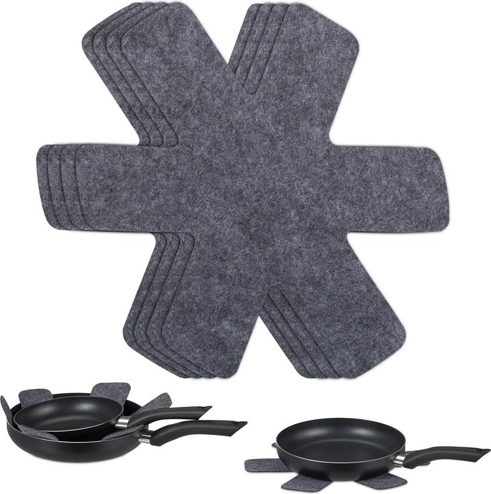 Produktbild Relaxdays 6x Pfannenschoner (Kunststoff)