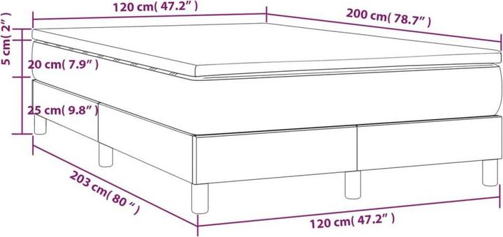 Immagine prodotto vidaXL Boxspringbett (120 x 200 cm)