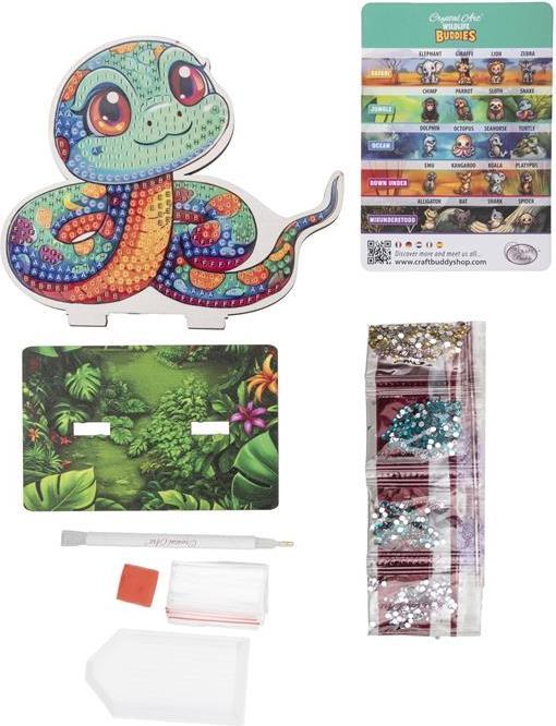 Productafbeelding Craft Buddy Jungle Schlange, Crystal Art Buddy, ca. 11x8cm