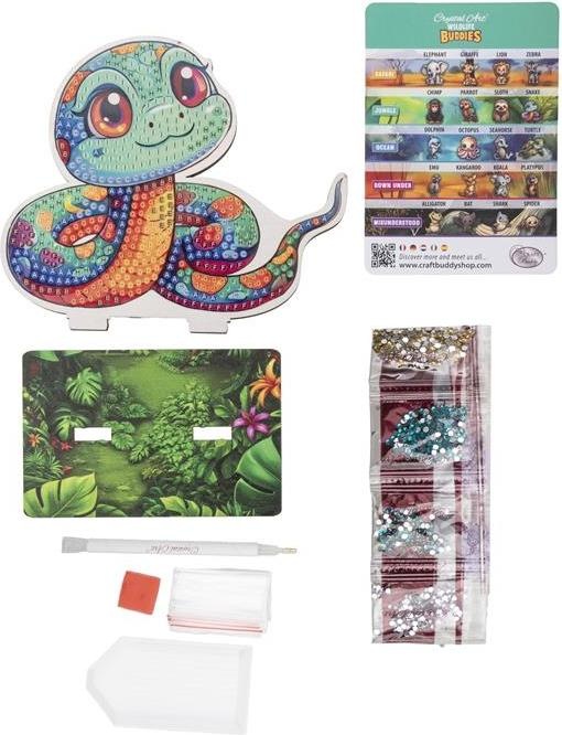 Actual product image Craft Buddy Jungle Schlange, Crystal Art Buddy, ca. 11x8cm