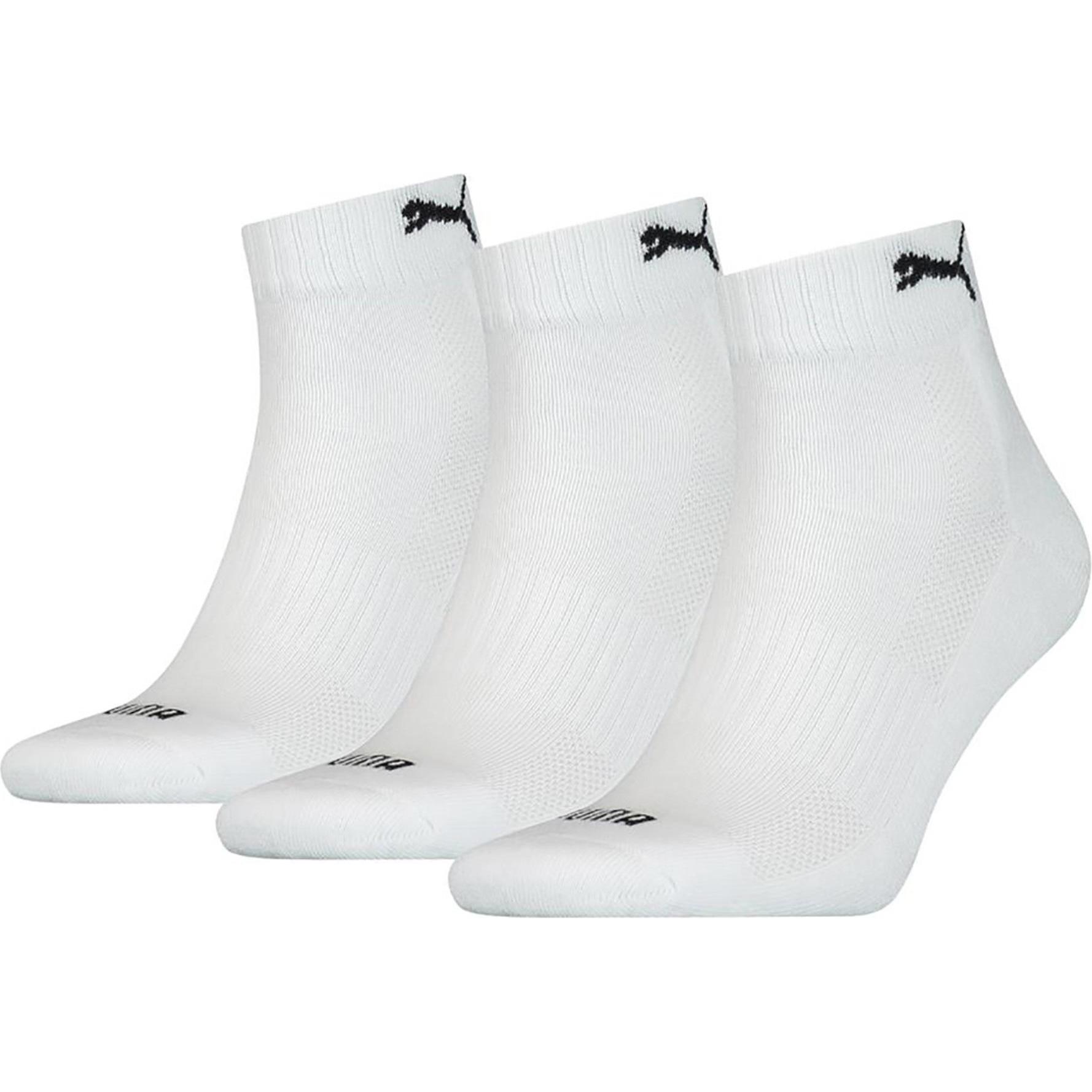 Puma, Herren, Socken, Quarter Frottee, Weiss, (3er Pack, 35 - 38)