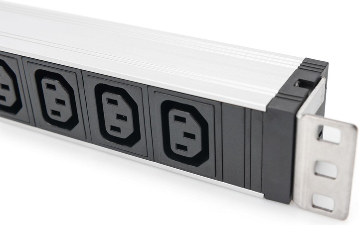 Produktbild Digitus Steckdosenleiste mit Aluminiumprofil, 9-fach, IEC C14 Eingang