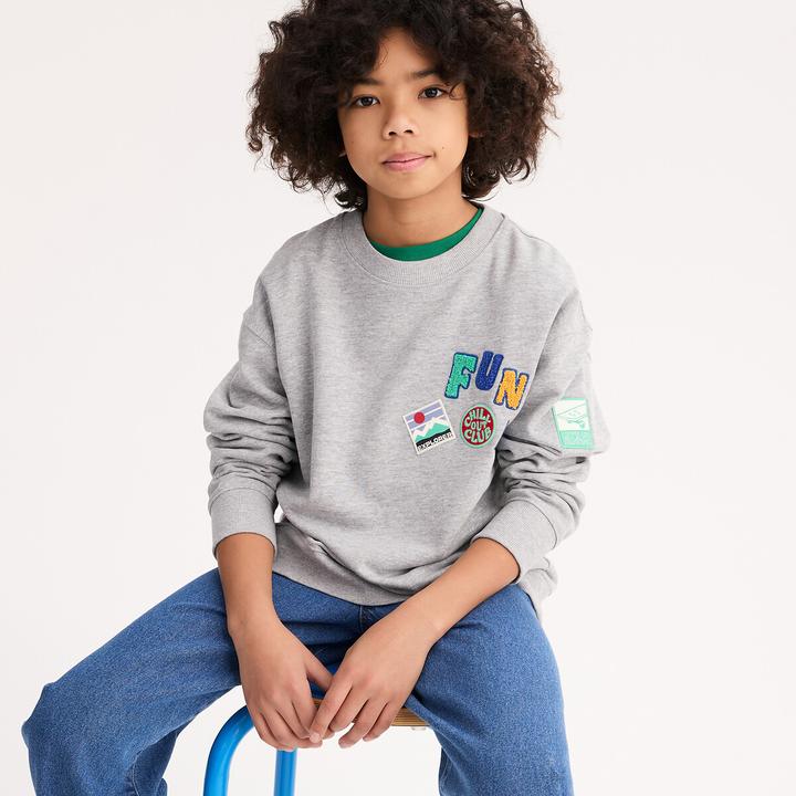 Produktbild La Redoute Collections Oversize-Rundhals-Sweatshirt mit Badges (152)