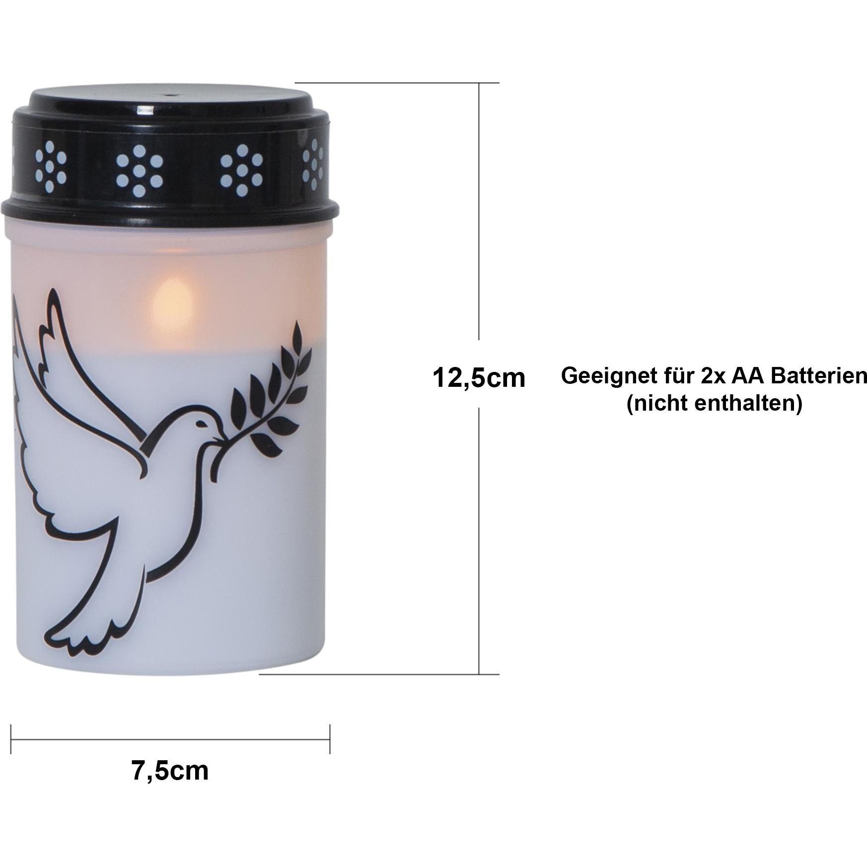 Thumbnail - Star Trading, LED Kerzen, LED Grablicht Dove (1 x)
