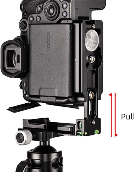 Actual product image Sunwayfoto L-Bracket for Canon R5/R6 PCL-R5 (L-rail)