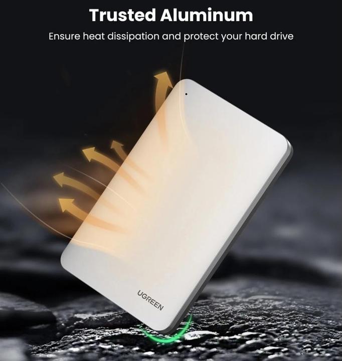 Productafbeelding Ugreen USB 3.1 Type-C HDD/SSD Aluminium Behuizing 2,5" met USB-C Kabel (2.5")