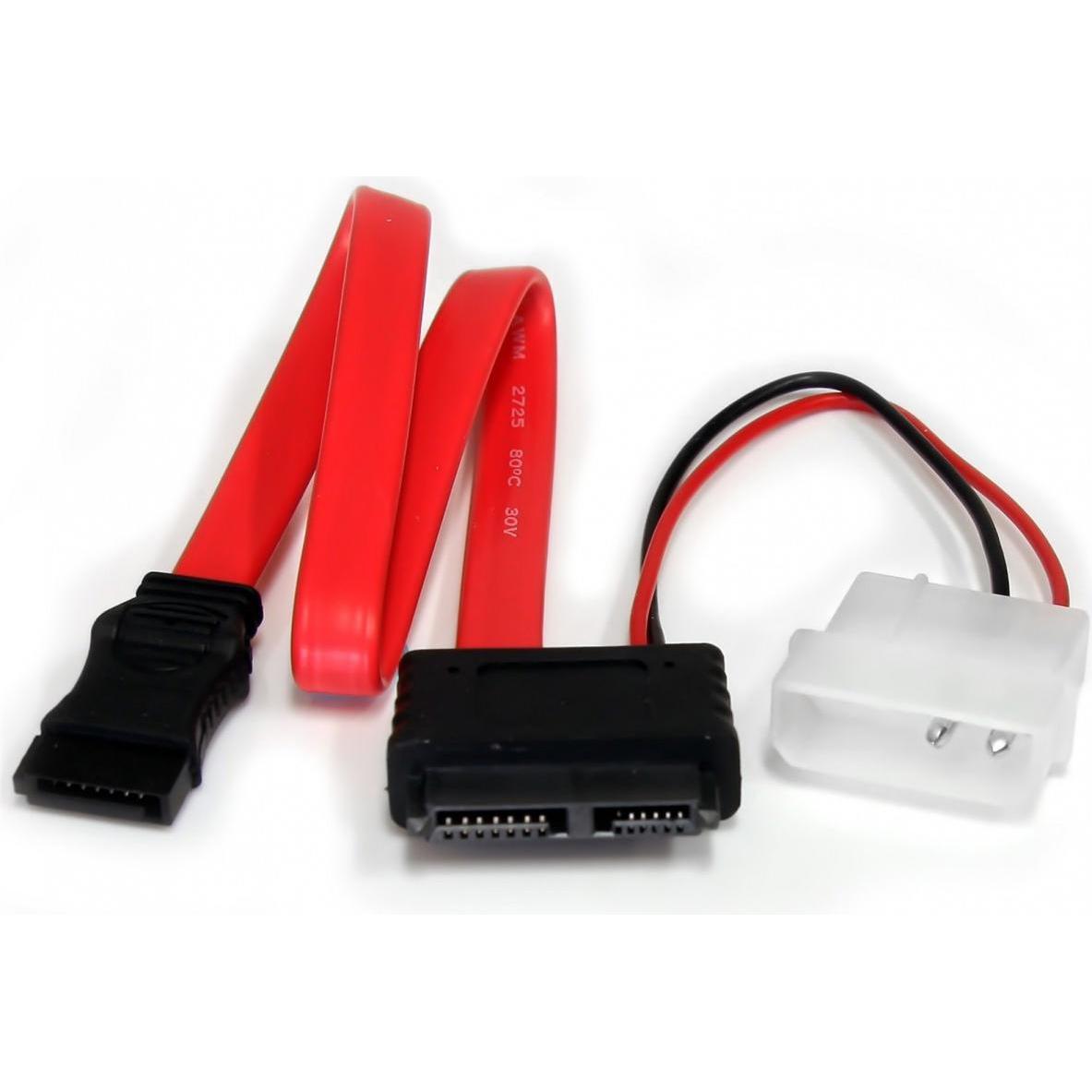 StarTech 12IN SLIMLINE SATA W LP4, Interne Kabel (PC)