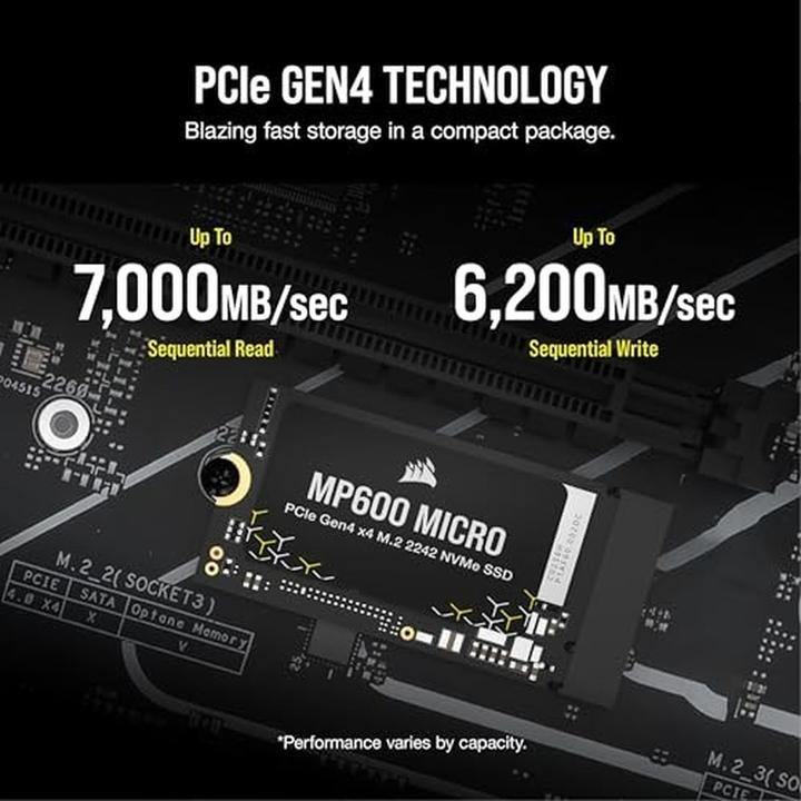 Productafbeelding Corsair MP600 MICRO (1000 GB, M.2 2242)