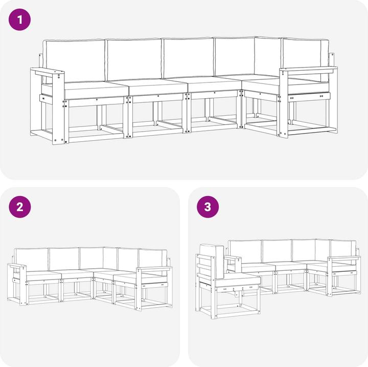 Produktbild vidaXL Outdoor-Sofa