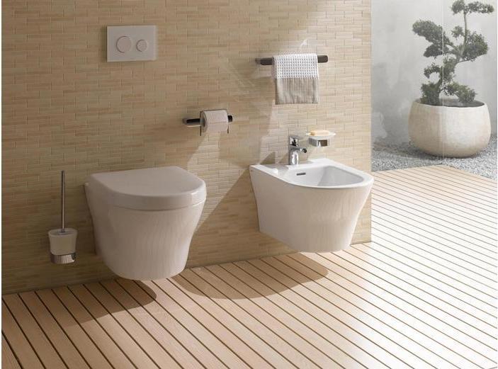 Image du produit TOTO MH bidet mural avec trou de robinetterie et trop-plein blanc