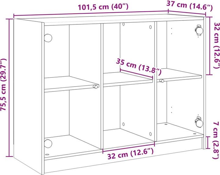 Immagine prodotto VidaXL Credenza (102 x 37 x 75,5 cm)