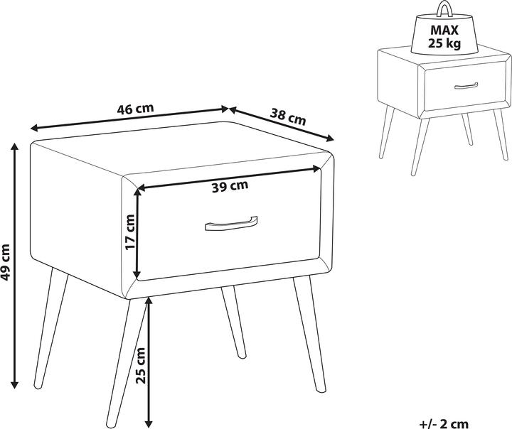 Produktbild Beliani Flayat (46 x 38 x 49 cm)